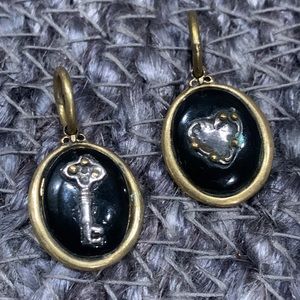 Waxing poetic charms pendents heart  key retired